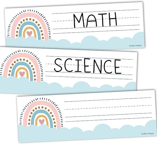 Desk Name Tags for Classroom -25 Student Name Plates for Classroom Kindergarten by HadleyDesigns