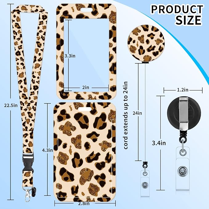 Badge Lanyard and ID Badge Holder, Retractable Badge Reels - Image 2