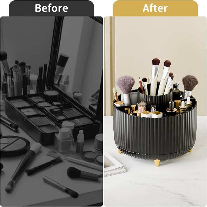 fanado 360° Rotate Makeup Brush Holder Organizer, Makeup Organizers Countertop - Image 6