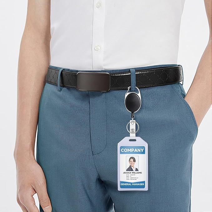 Teskyer 2 Pack Heavy Duty Retractable Badge Holders - Image 6