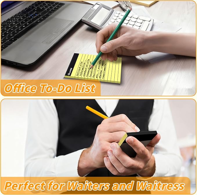 Oleitodh 4x6 Notepads – 48 Pack Yellow Memo Pads Small Writing Pads - Image 5