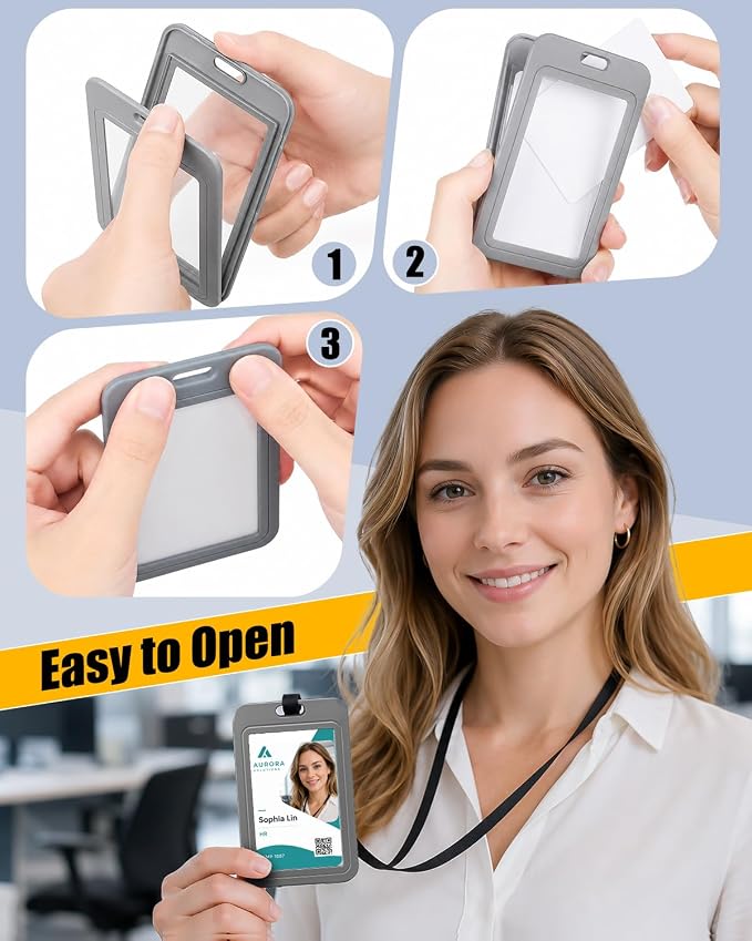 Uniclife 3 Pack ID Badge Holder - Image 5