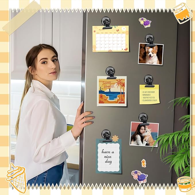 Grtard 24 Pack Magnetic Clips, Fridge Magnets Refrigerator Magnets, Strong - Image 3