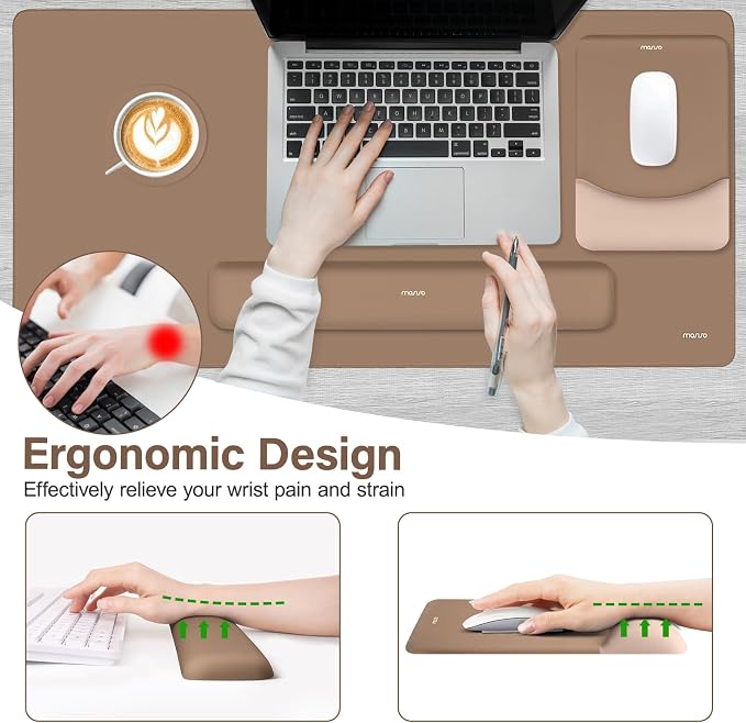 MOSISO Keyboard Mouse Pad Set, Large Gaming Mouse Pad&Rectangular Keyboard - Image 3