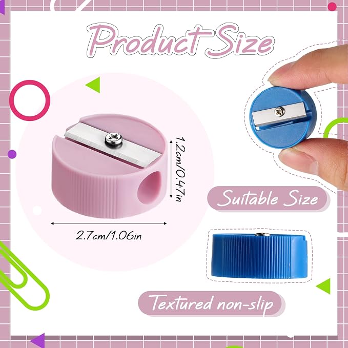Resurhang 200 Pcs Sharpeners in Bulk Pocket Sized Mini Round Handheld Sharpener - Image 2
