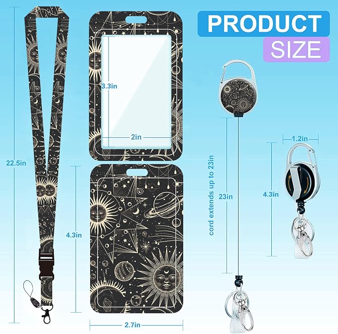 Badge Lanyard, Retractable Badge Holder - Image 3