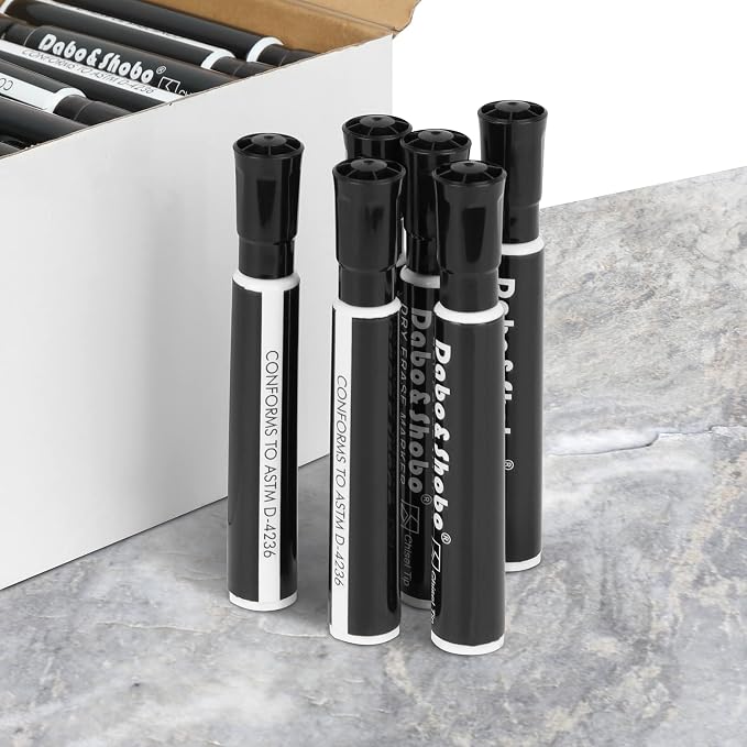 Dabo&Shobo Dry Erase Markers, Bulk Pack Of 72 Count, Low Odor Ink, Chisel Tip - Image 6