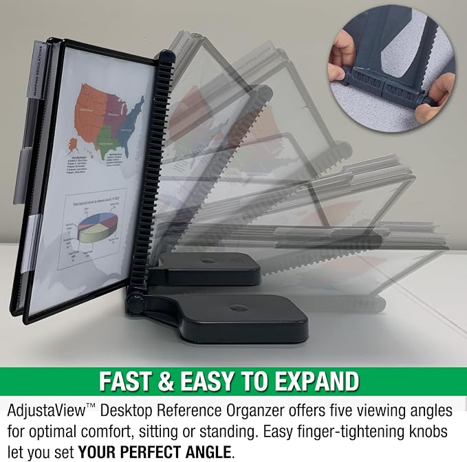 Ultimate Office AdjustaView 20-Pocket Desk Reference Organizer - Image 4