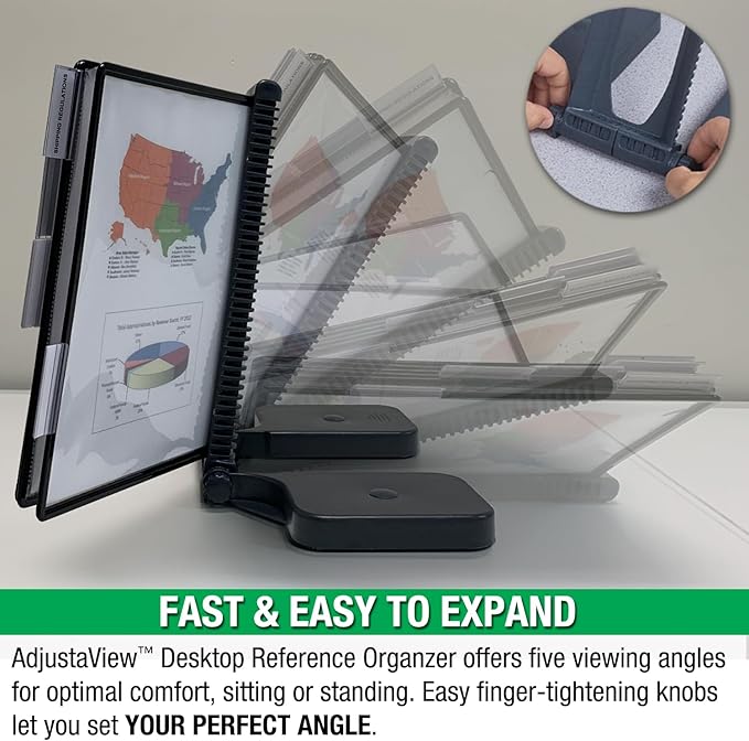 Ultimate Office AdjustaView 10-Pocket Desk Reference Organizer - Image 6