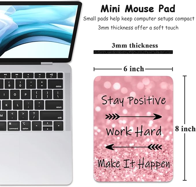 Dapesuom Small Mouse Pad, 6 x 8 Inch Thick Rubber Premium-Textured Non-Slip - Image 2