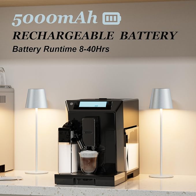 Kakanuo Silver Grey Cordless Lamp Rechargeable - Image 4