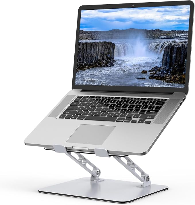 Laptop Stand for Desk, Adjustable Laptop Riser, Metal Foldable Computer Stand by Gogoonike