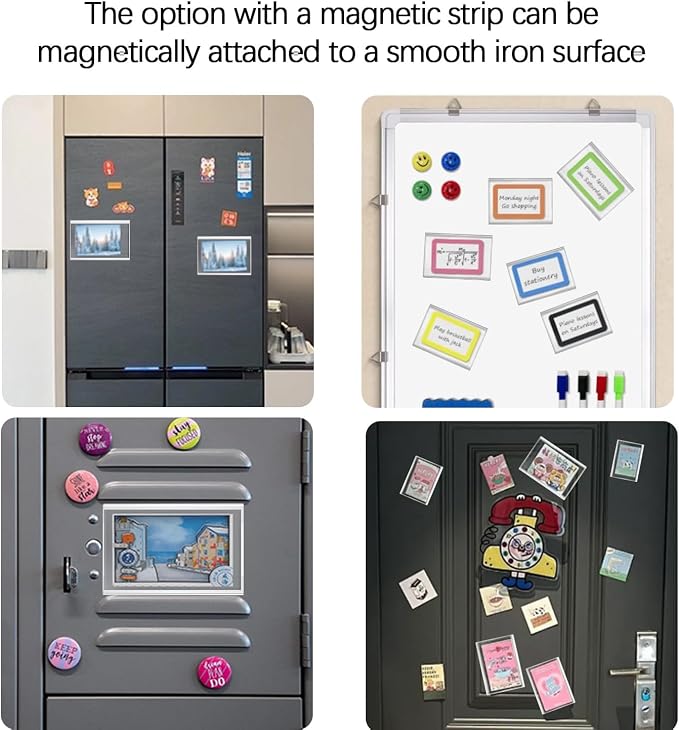2X3.5 Inch Clear Acrylic Sign Holder – Reusable Adhesive Peel & Stick - Image 8
