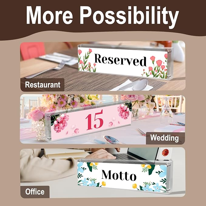 Boloyo Acrylic Desk Name Plate Holder - Image 3