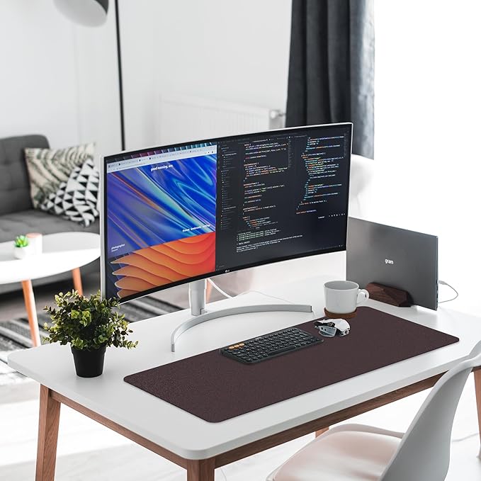 Leather Desk Pad Protector, Non-Slip Desk Pad, on-Slip PU Leather Large Mouse - Image 5