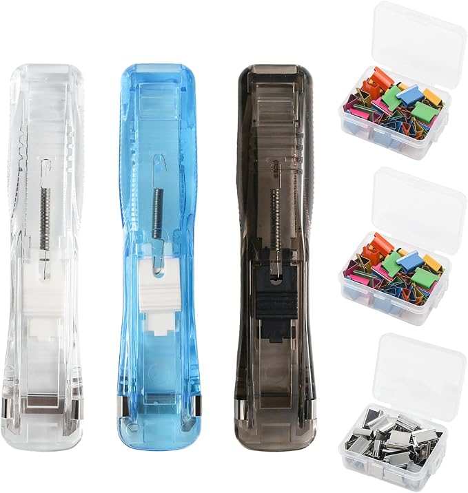 3 Pcs Portable Binder Paper Clam Clip Dispenser by Unknown