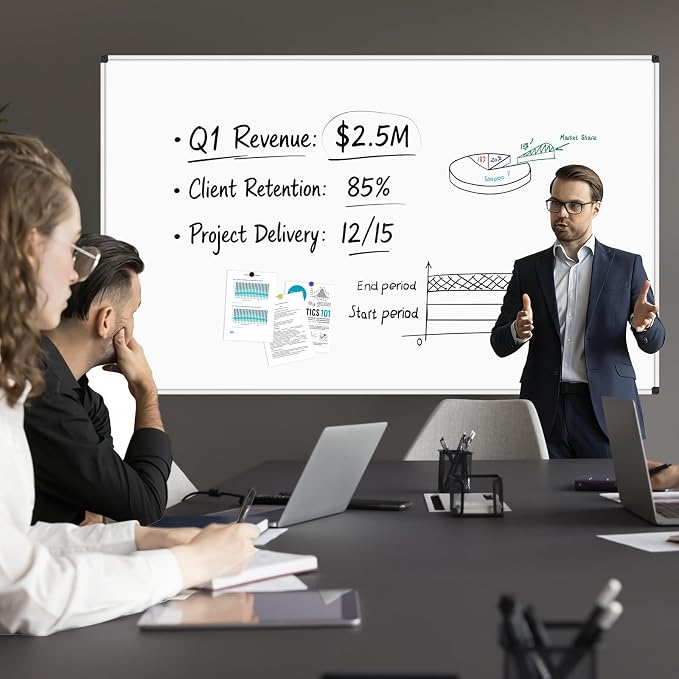 XBoard Magnetic Dry Erase Board 96 x 48 Inches Wall-Mounted, Aluminum Frame - Image 6
