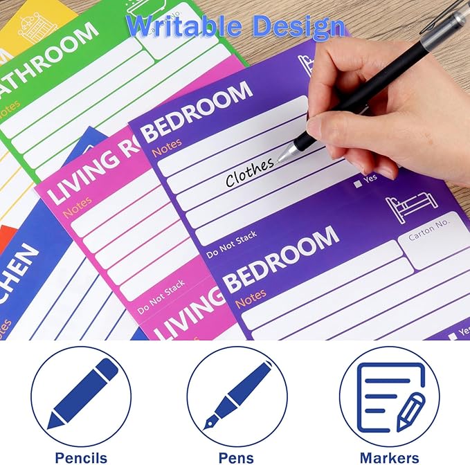 6 x 4 in Large Moving Labels for Boxes, Home Moving Packing Color Coded - Image 5