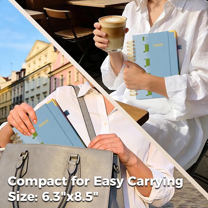 XYark A5 Hardcover Spiral Notebook, 6.3"x8.5" College Ruled Notebooks - Image 8