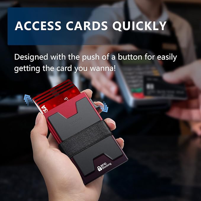 SEMORID Slim Aluminum Card Holder Wallet - Image 4