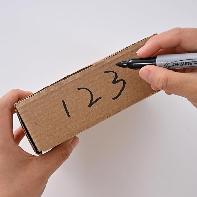 Permanent markers, 40 packs permanent markers bulk, quick drying in one second, smooth, not easy to erase, durable, can be marked on glass, tiles and cloth, office supplies,Gray shell-DeskLoop Office