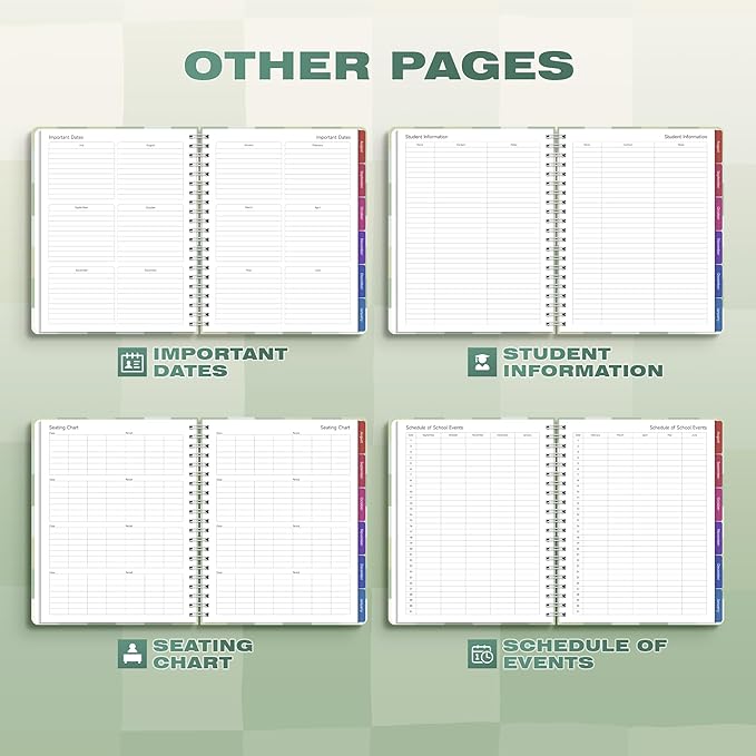 Teacher Lesson Planner 2026-2027 Academic Year, Aug 2026-Jul 2027, Deluxe 26-27 - Image 6