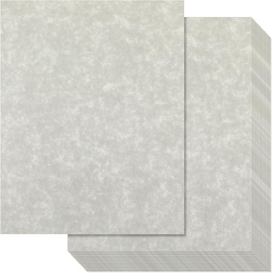 Epakh 200 Pcs Old Age Parchment Paper 8.5 x 11 Inch Standard Letter Vintage Colored Old Parchment Semblance Double Side Printing Paper (Dove Gray)-DeskLoop Office