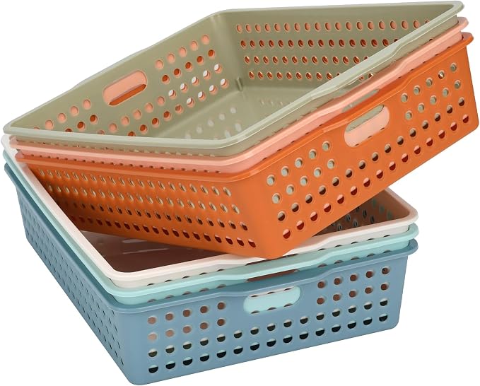 Modern 6-Pack Stackable Paper Trays - Image 3