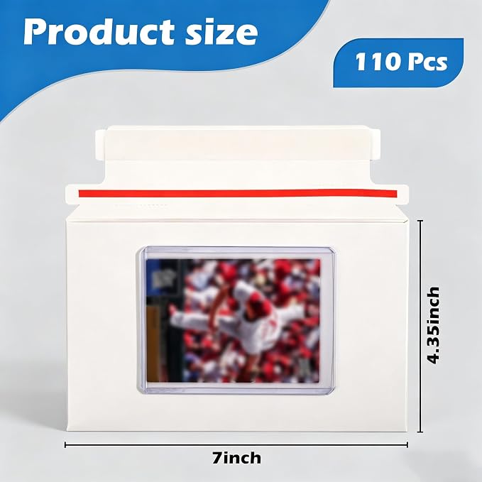 110 Pack Trading Card Mailing Envelopes, Toploaders and Card Protectors - Image 2