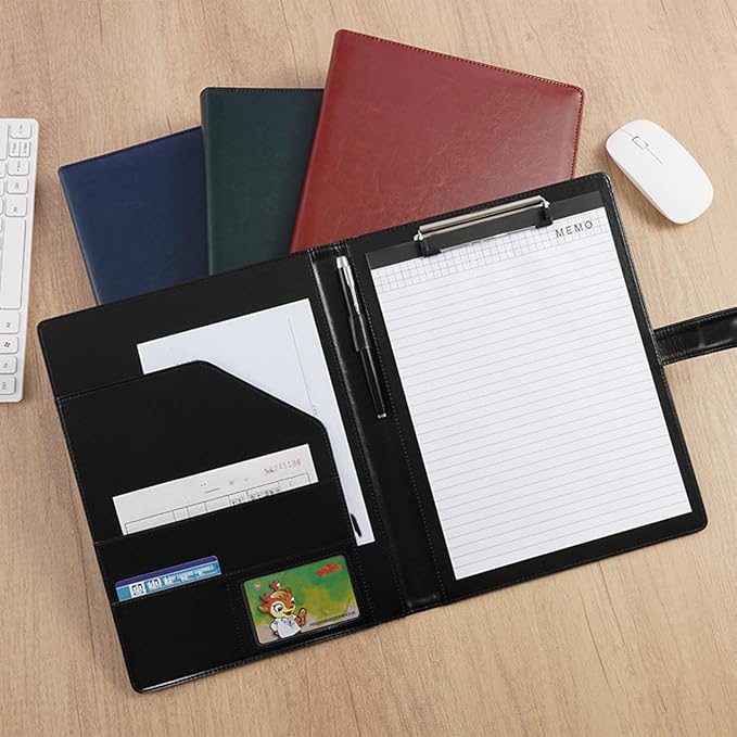 Faux Leather Portfolio with Clipboard – A4/Letter Size Legal Pad Holder - Image 5