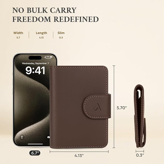 ALLIVE Passport Holder for Travel, Genuine Leather Passport Holder - Image 6