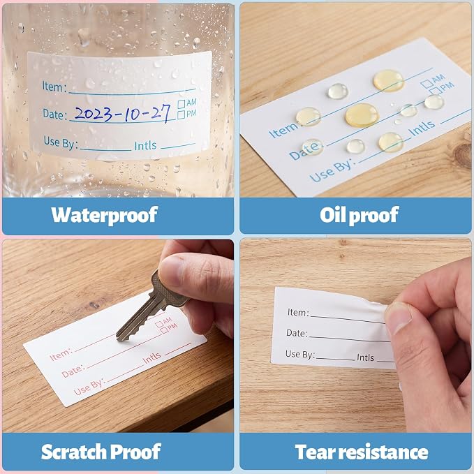 3 Rolls 1500 Pieces Removable Food Labels, 1 x 2 Inch Date Stickers - Image 4