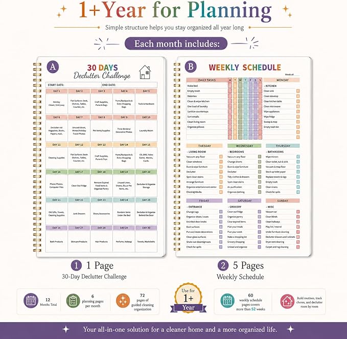 60-Week ADHD Cleaning Planner for Adults & Teens – Stress-Free Cleaning - Image 5