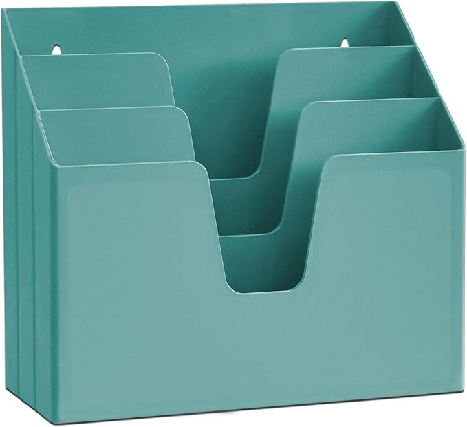 Acrimet Horizontal Triple File Folder Holder Organizer, Open Top Desktop by Organizingyourlife