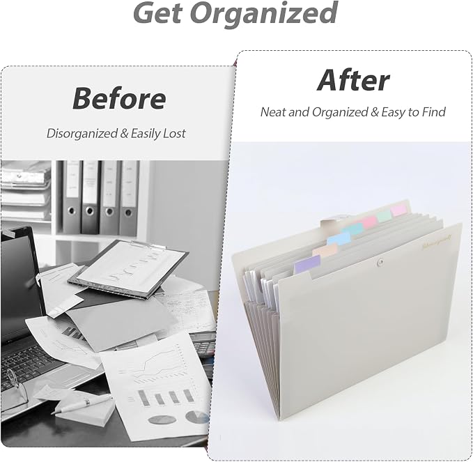 SKYDUE Expanding File Folder, Accordion File Organizer - Image 8