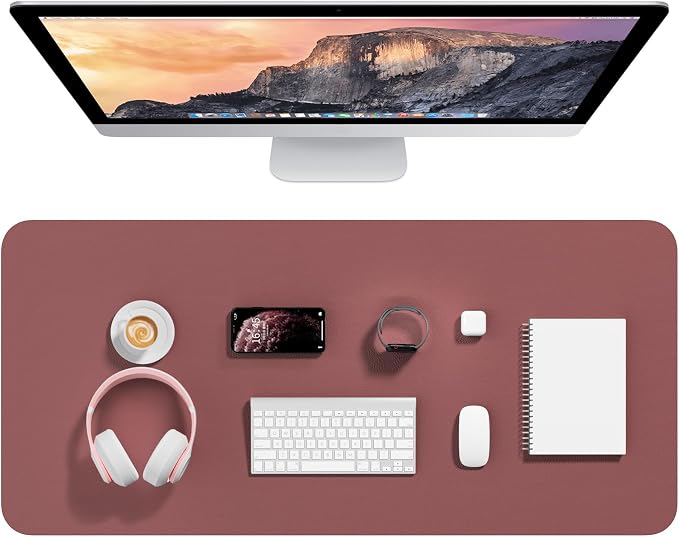 Hsurbtra Desk Pad, 35.5" x 17" PU Leather Desk Mat, XXL Extended Mouse Pad by Hsurbtra