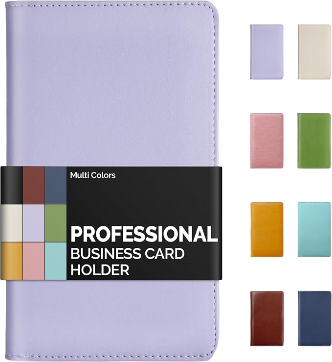 Sooez Leather Professional Business Card Book Holder Organizer, 240 Capacity by Sooez