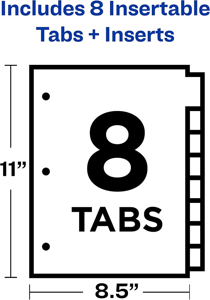 Avery Big Tab Insertable Plastic 2 Pocket Dividers - Image 5