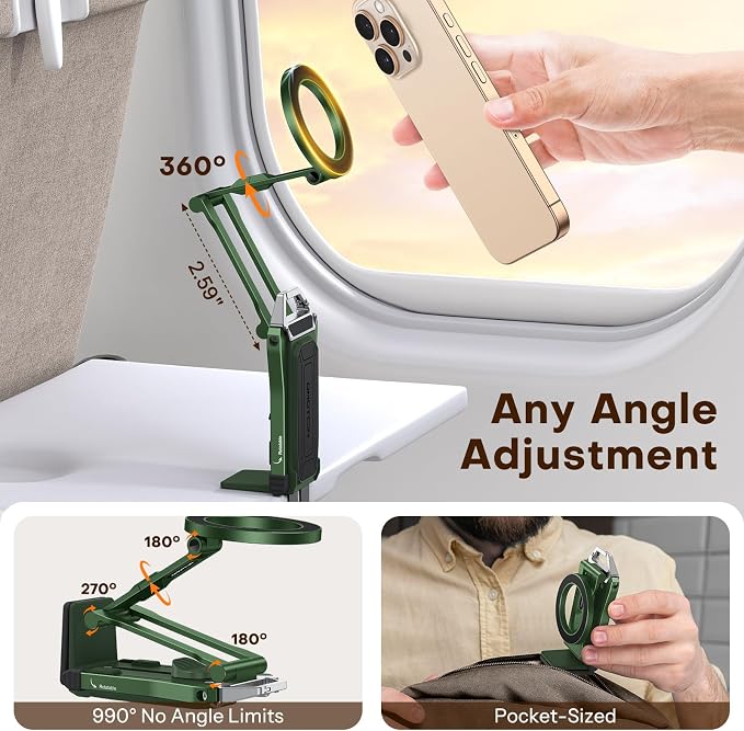 OMOTON TP02 360°Rotating for MagSafe Tripod Mount, Adjustable Aluminum Magnetic - Image 5