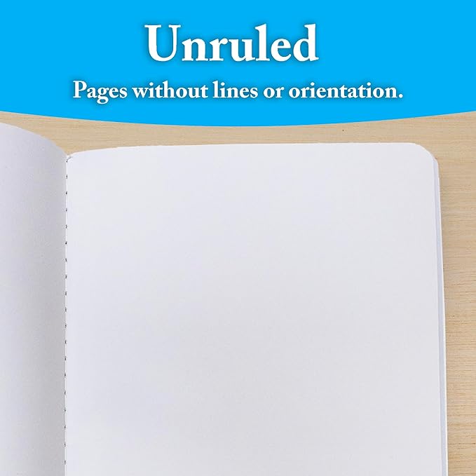 BAZIC Composition Book Blue Marble Unruled Ruled 100 Sheet Notebook, Blank Page Journal Comp Notebooks for School, 2-Pack-DeskLoop Office