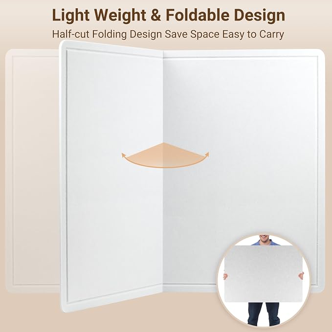 AKTOP White Cork Bulletin Board 48" x 36", Large Foldable Felt Notice Pin Board - Image 5