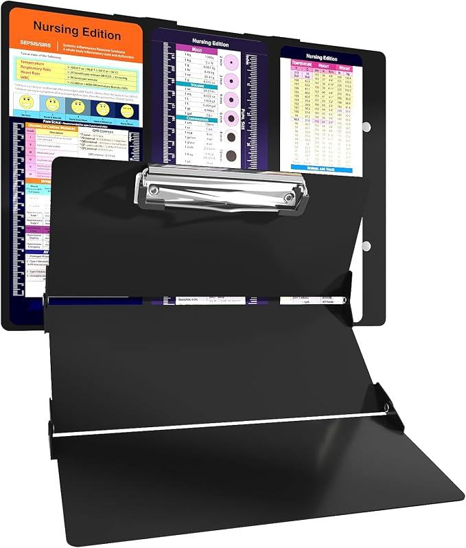 Nursing Clipboard Foldable Pocket Size-Nursing Edition Cheat Sheets Aluminum 3 - Image 11