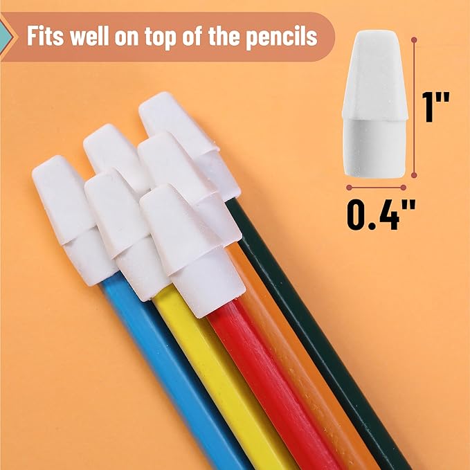 Mr. Pen- White Pencil Top Erasers, Eraser Caps - Image 3