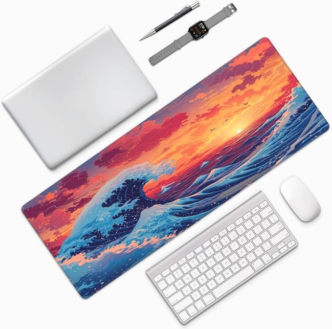 Gaming Mouse Pad Desk Pad, Extended Big Mouse Pad, 31.5x11.8 Inch Long Computer - Image 9