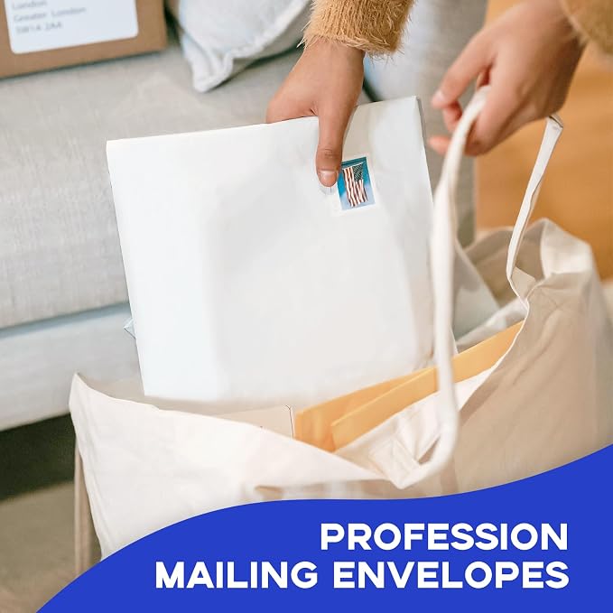 100 White Envelopes 9x12 Self Seal, Goefun Catalog Large Mailing Envelopes 9x12 - Image 5