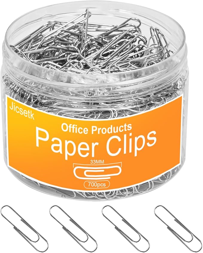 Medium Paper Clips, Paper Clip Medium Size, School and Teacher Supplies. by Jicsetk