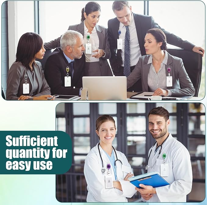 Honoson 50 Pcs Heavy Duty Retractable Badge Reels Batch ID Badge Holder - Image 6