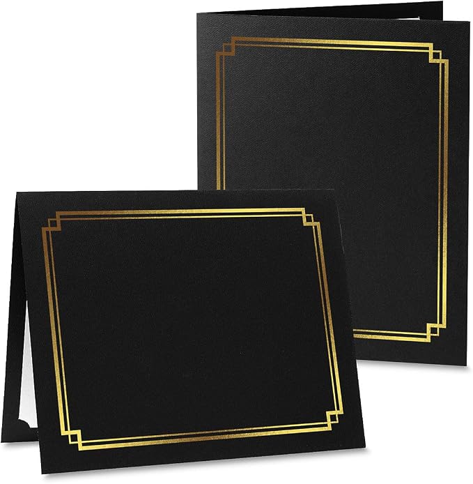 Classic Black & Gold Certificate Folders - Image 3