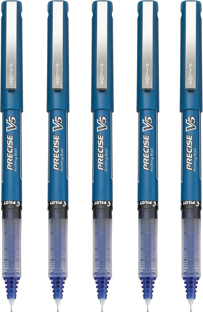 Pilot Precise V5 Rollerball Pens, Extra Fine Point 0.5 mm Blue Pens, Journaling - Image 4