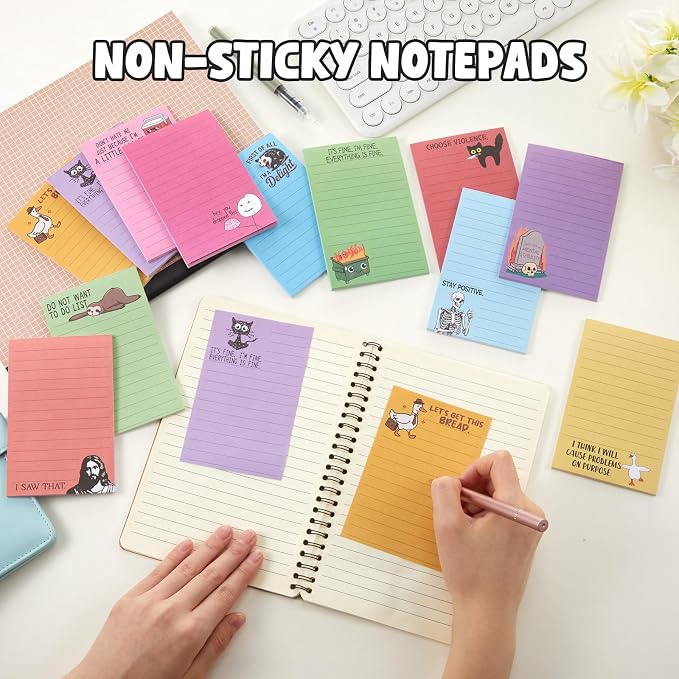 12 Pack Funny Notepads, 5x3 Inches Sarcastic Note Pads Memo Fun Office Gifts - Image 5